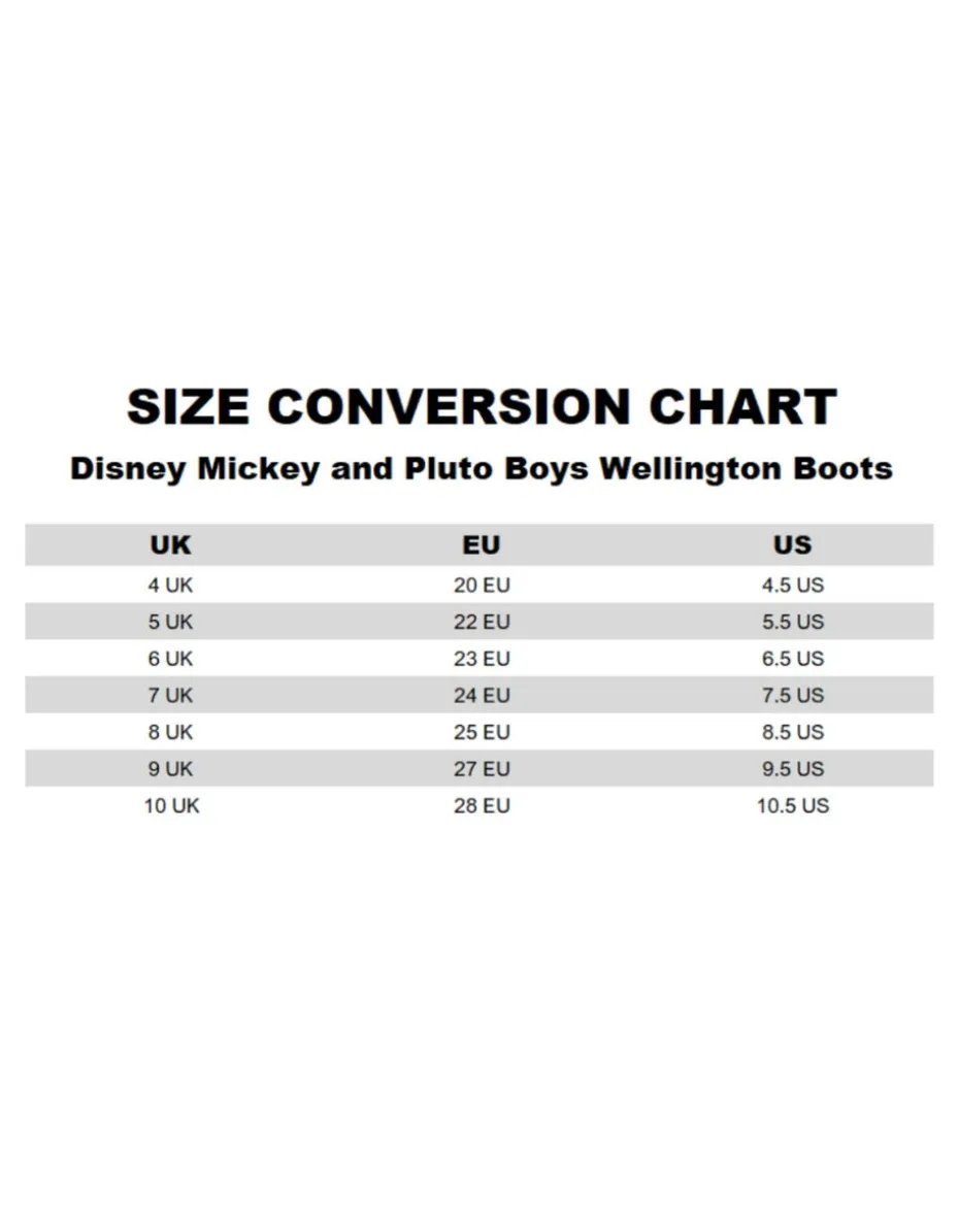 Disney Boys Multicoloured Mickey & Pluto Wellington Boots with Handles (4 - 10 Younger)