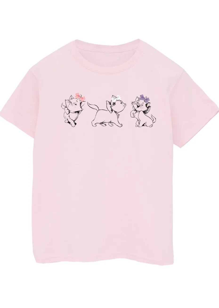 Disney Kids Pink The Aristocats Marie Bows T-Shirt (3-13 Years)