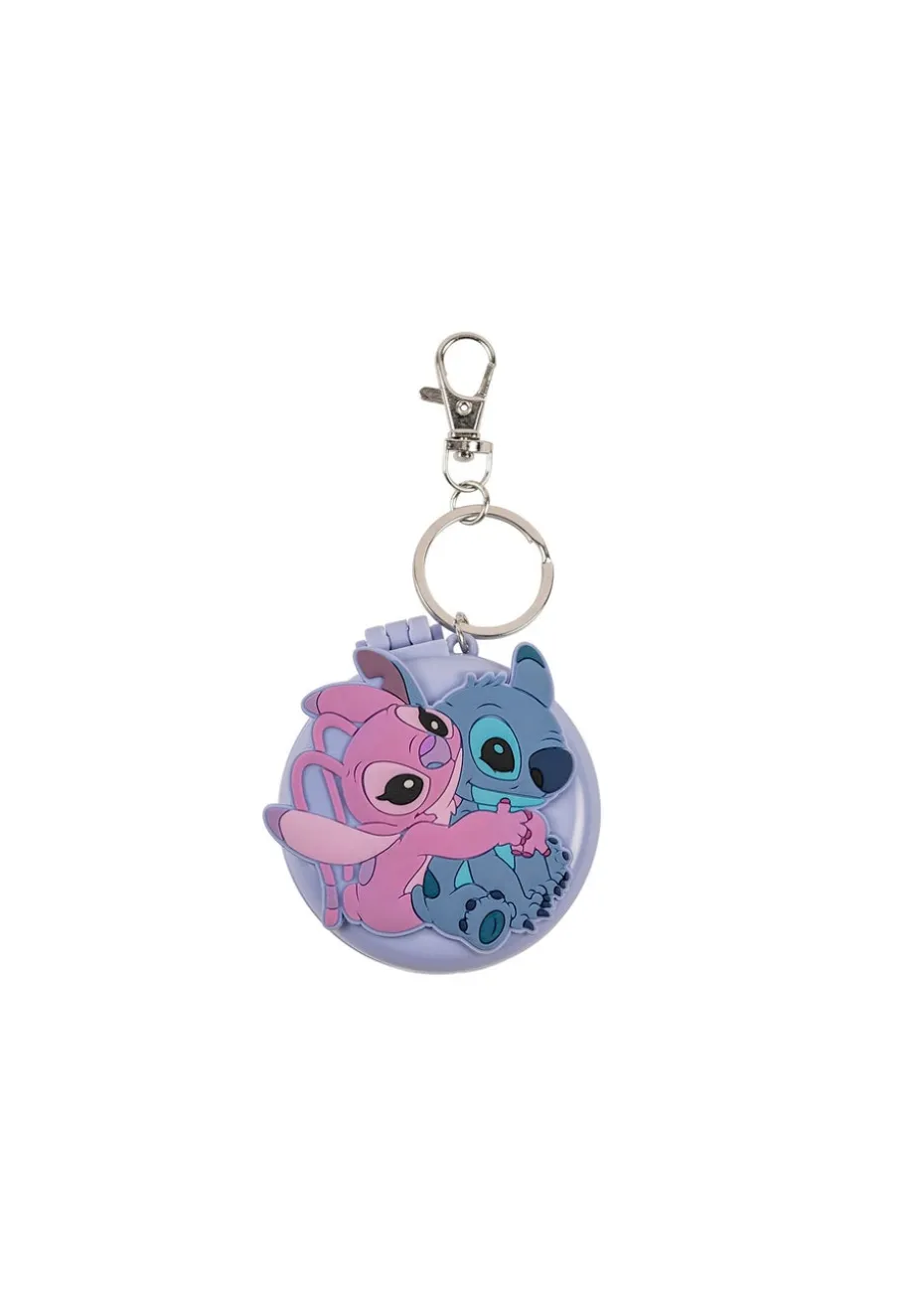 Disney Lilo & Stitch Blue Compact Mirror & Hairbrush Keychain