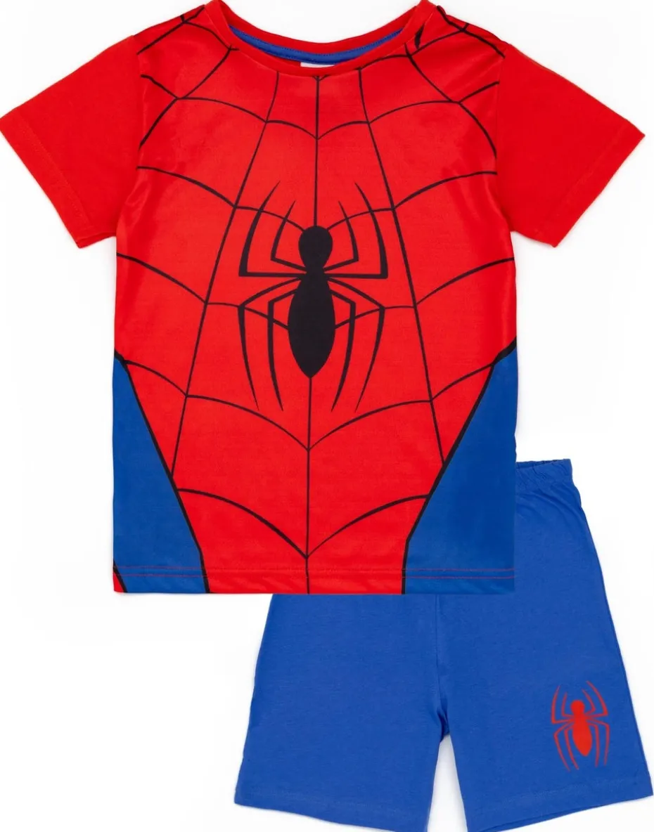 Disney Marvel Spiderman Kids Shortie Blue Pyjamas (2-8 Years)