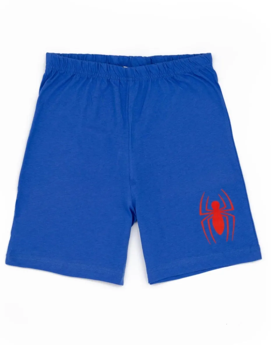 Disney Marvel Spiderman Kids Shortie Blue Pyjamas (2-8 Years)