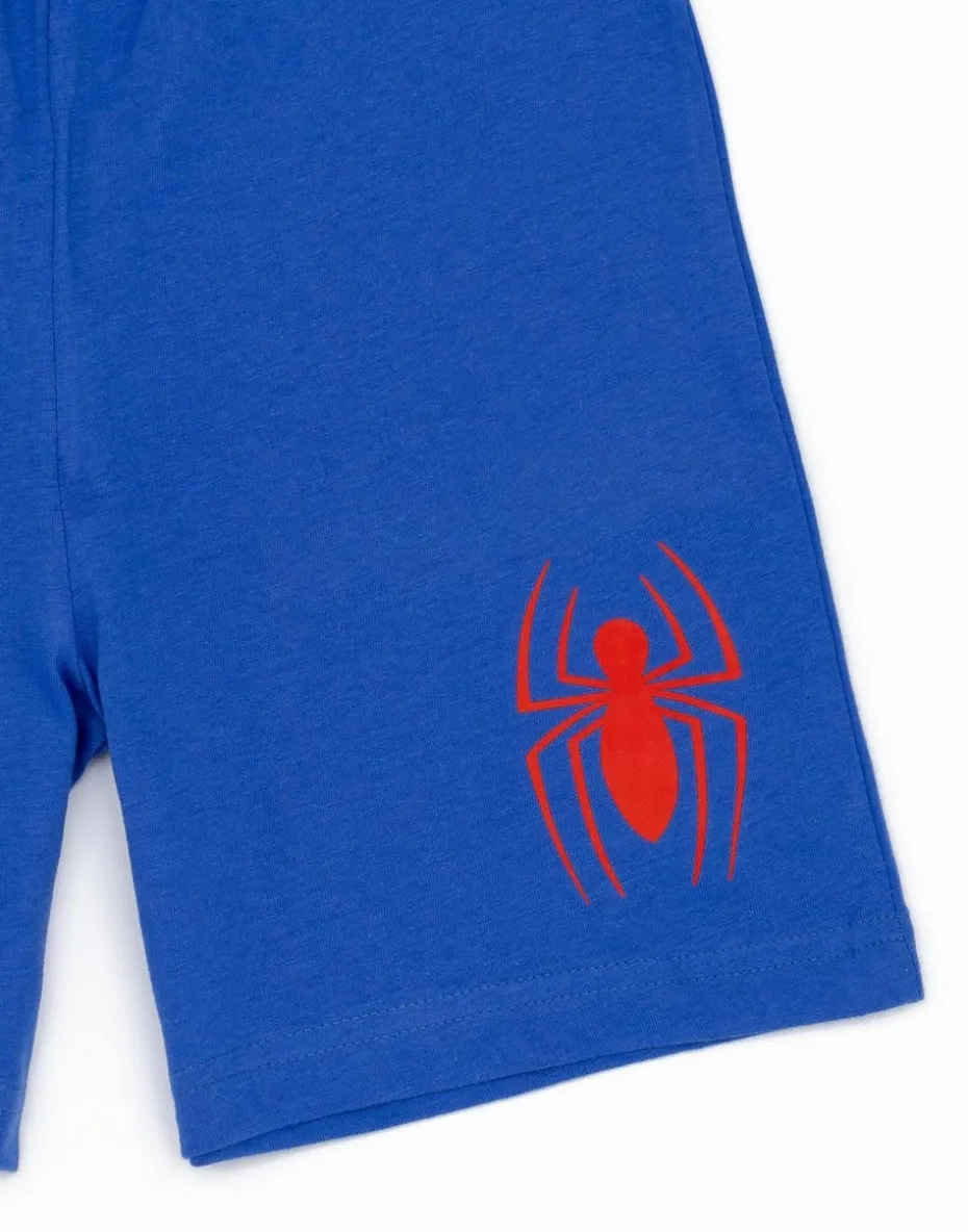 Disney Marvel Spiderman Kids Shortie Blue Pyjamas (2-8 Years)