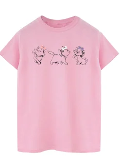 Disney Pink The Aristocats Marie Bows Boyfriend Fit T-Shirt