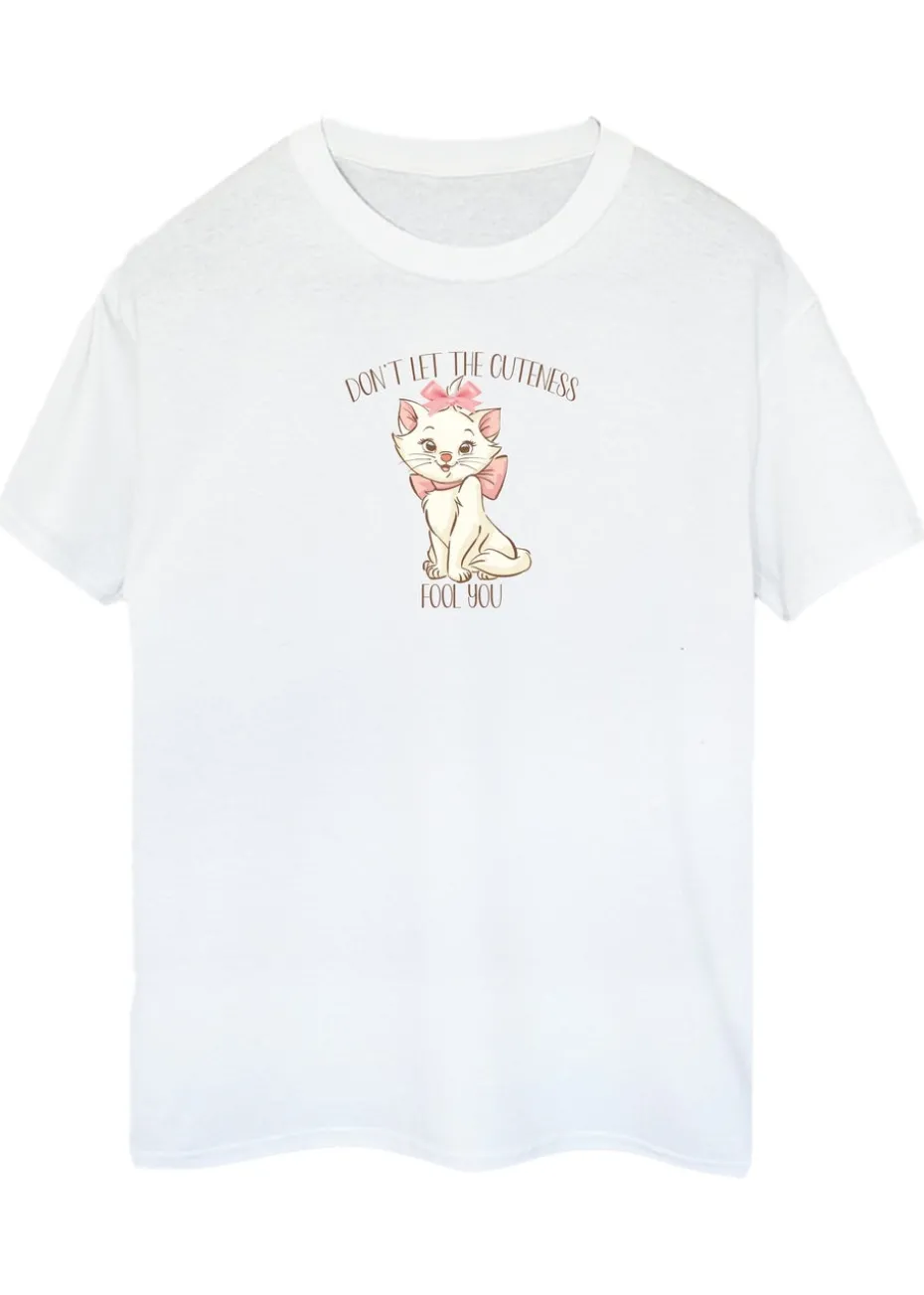 Disney White The Aristocats Marie Cuteness Boyfriend Fit T-Shirt