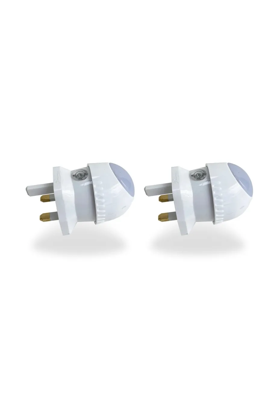 Dreambaby White Auto-Sensor Swivel Night Lights 2 pack