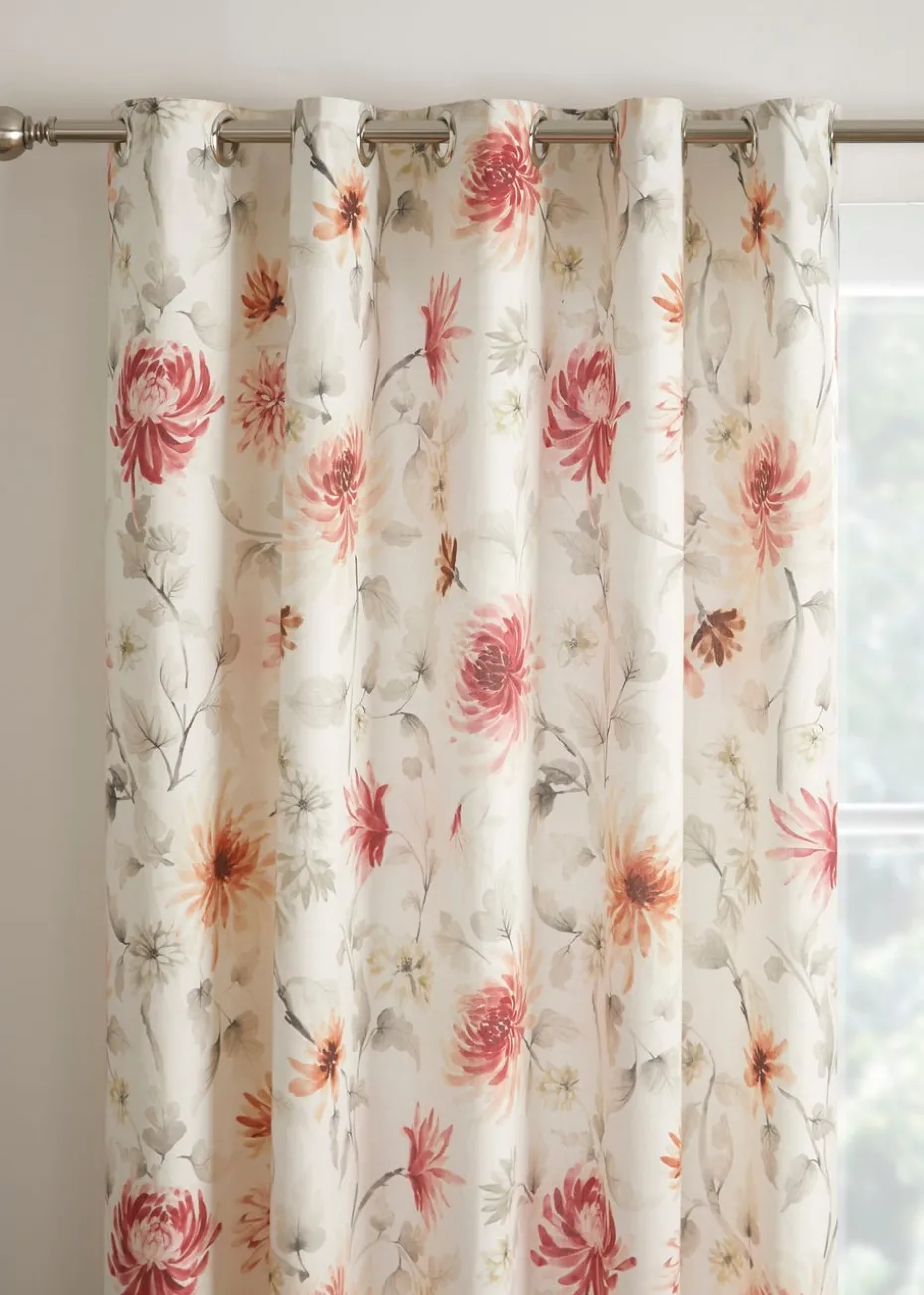 Dreams & Drapes Curtains Nadia Red Eyelet Curtains