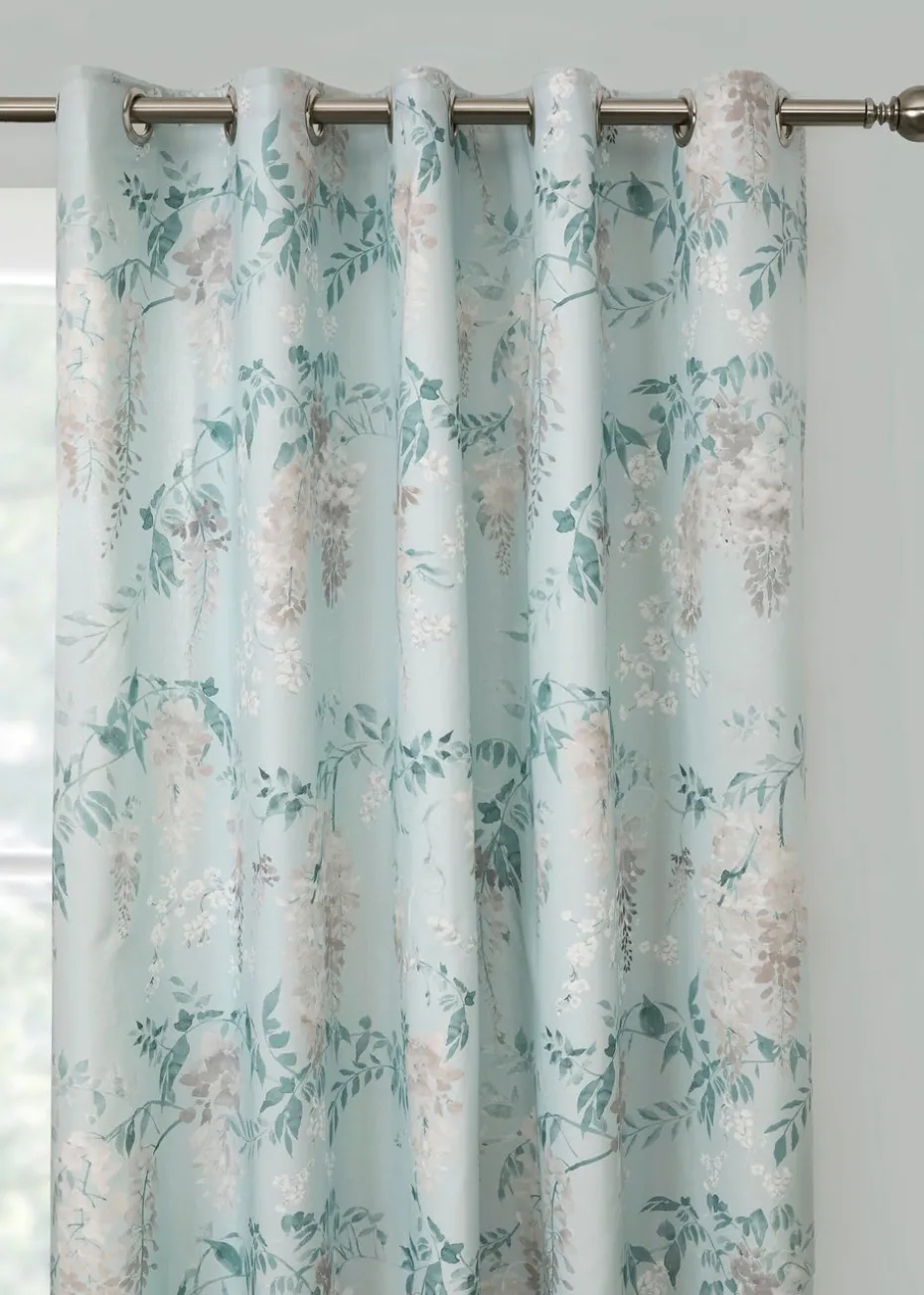 Dreams & Drapes Curtains Wisteria Blue Eyelet Curtains