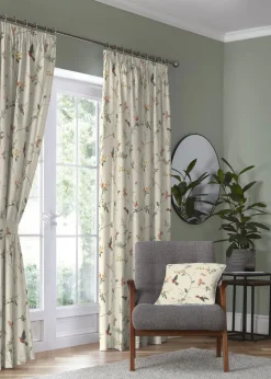 Dreams & Drapes Darnley Pink Pencil Pleat Curtains With Tie-Backs