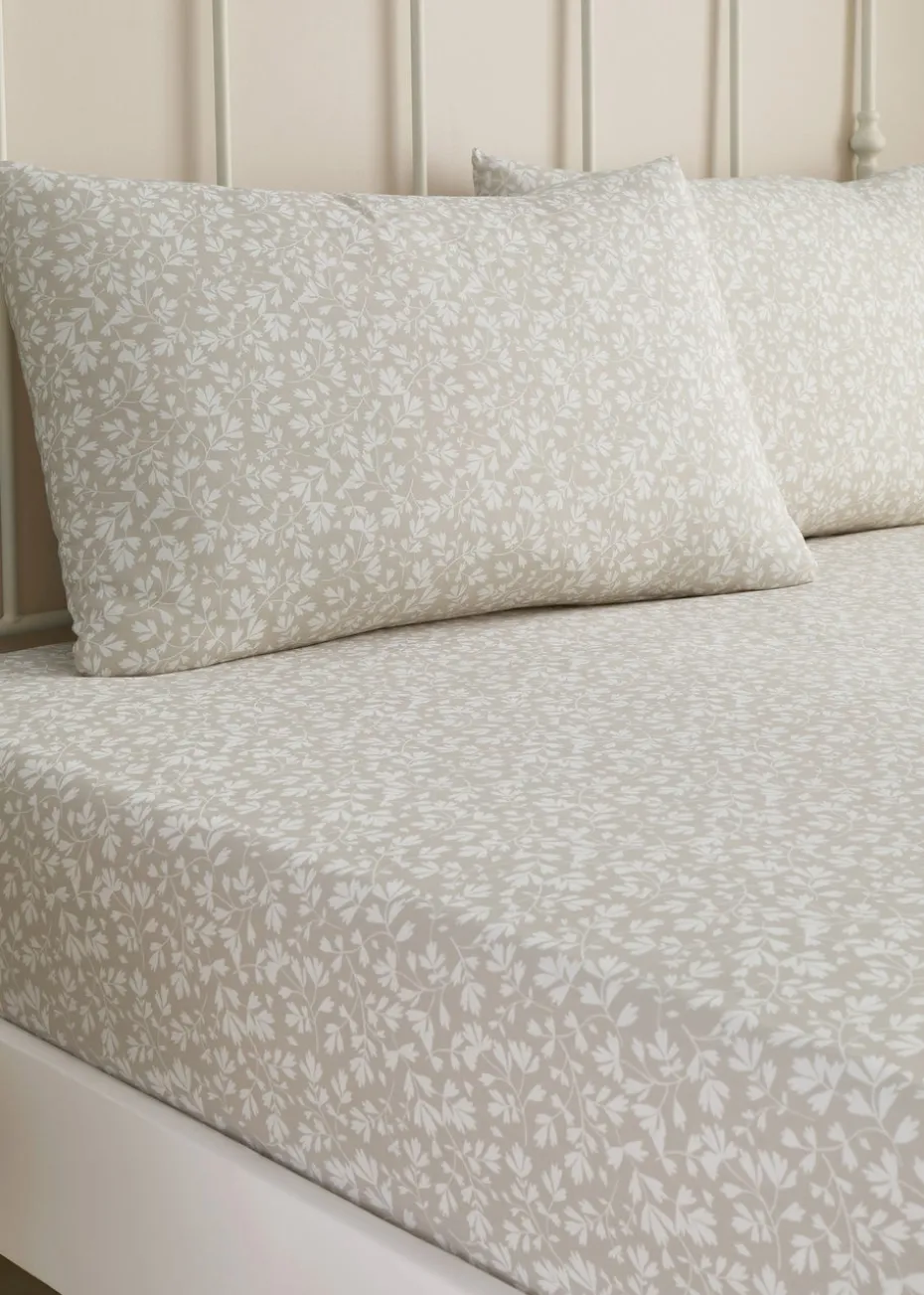 Dreams & Drapes Decorative Tess Natural Fitted Bed Sheet Set