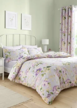 Dreams & Drapes Design Flourette Reversible Lilac Duvet Cover Set