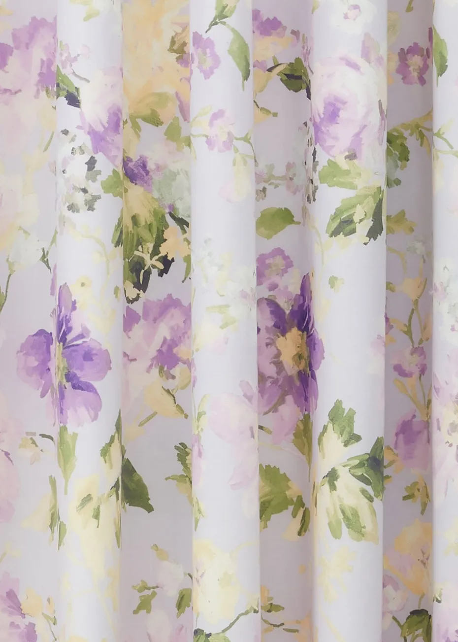 Dreams & Drapes Design Flourette Lined Lilac Eyelet Curtains