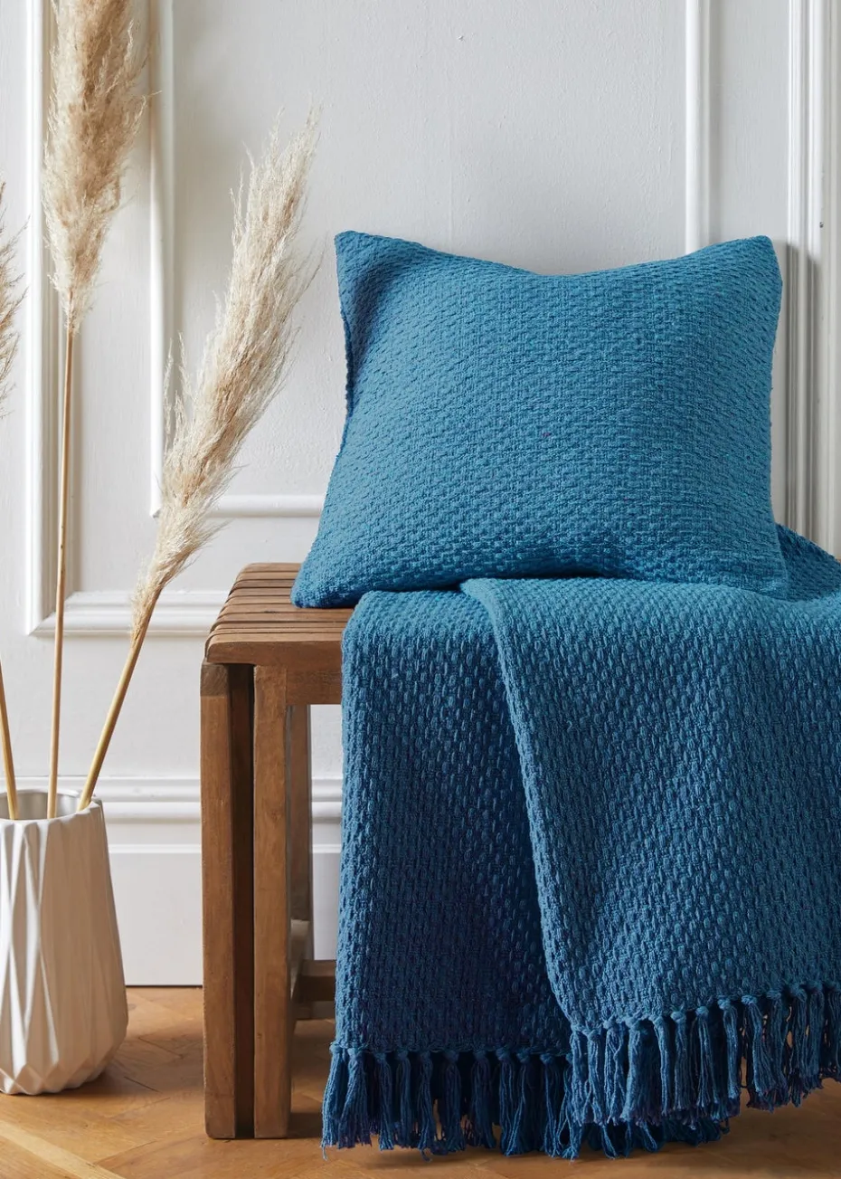 Drift Home Hayden Blue Filled Cushion (43cm x 43cm)