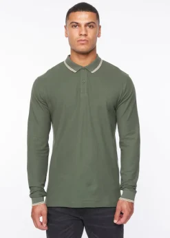 Duck & Cover Forest Green Roxberry Long Sleeve Polo
