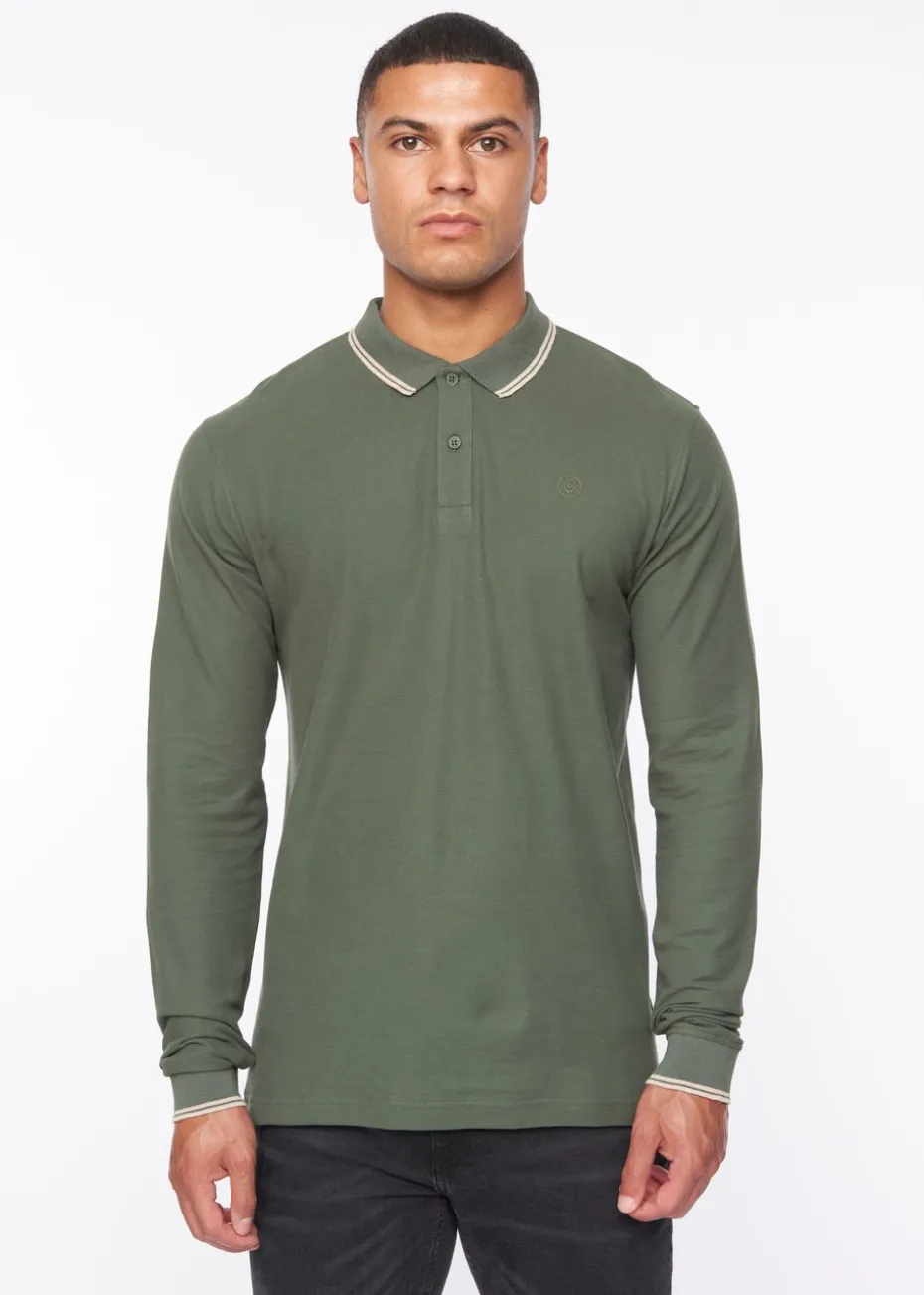 Duck & Cover Forest Green Roxberry Long Sleeve Polo
