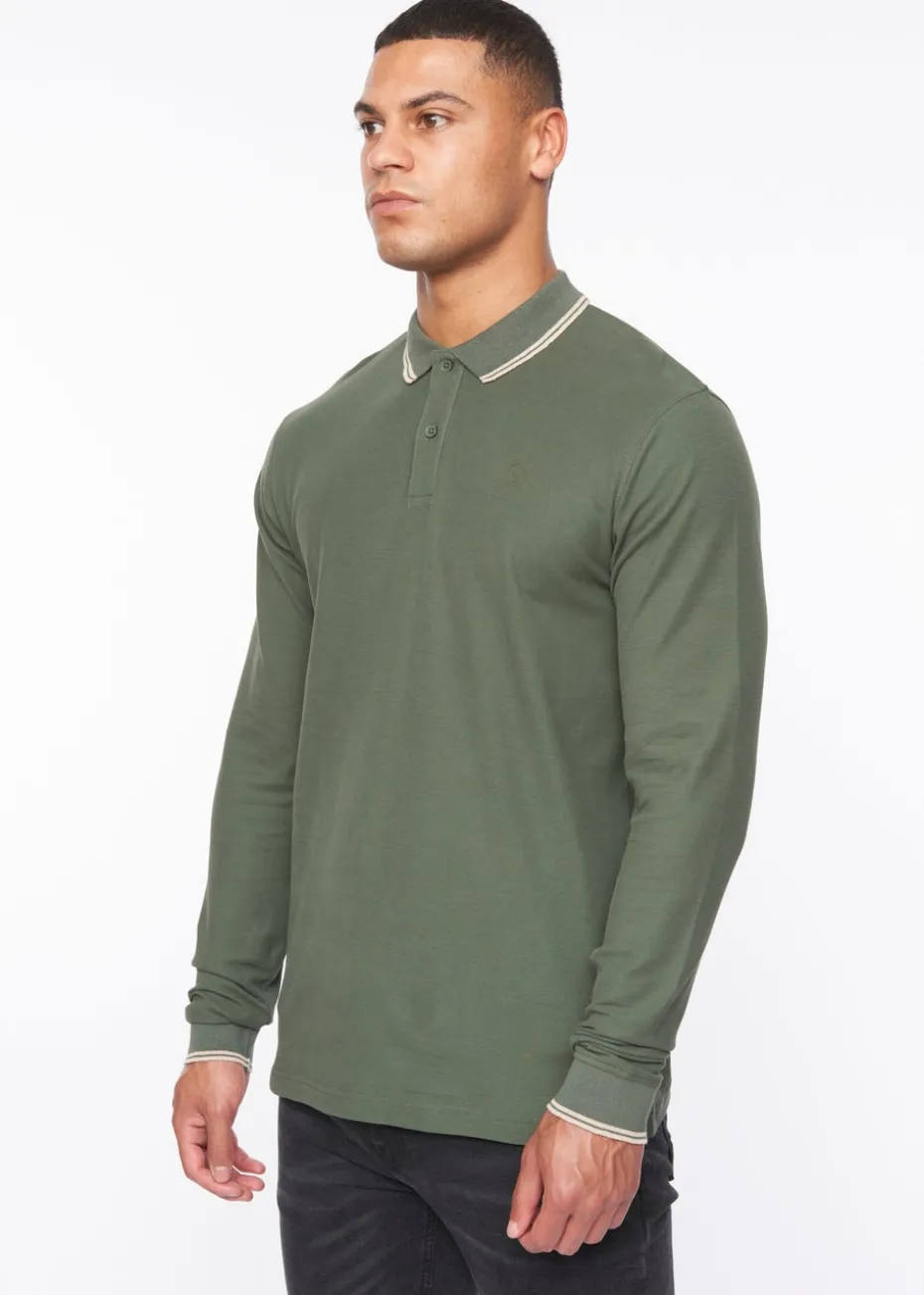 Duck & Cover Forest Green Roxberry Long Sleeve Polo