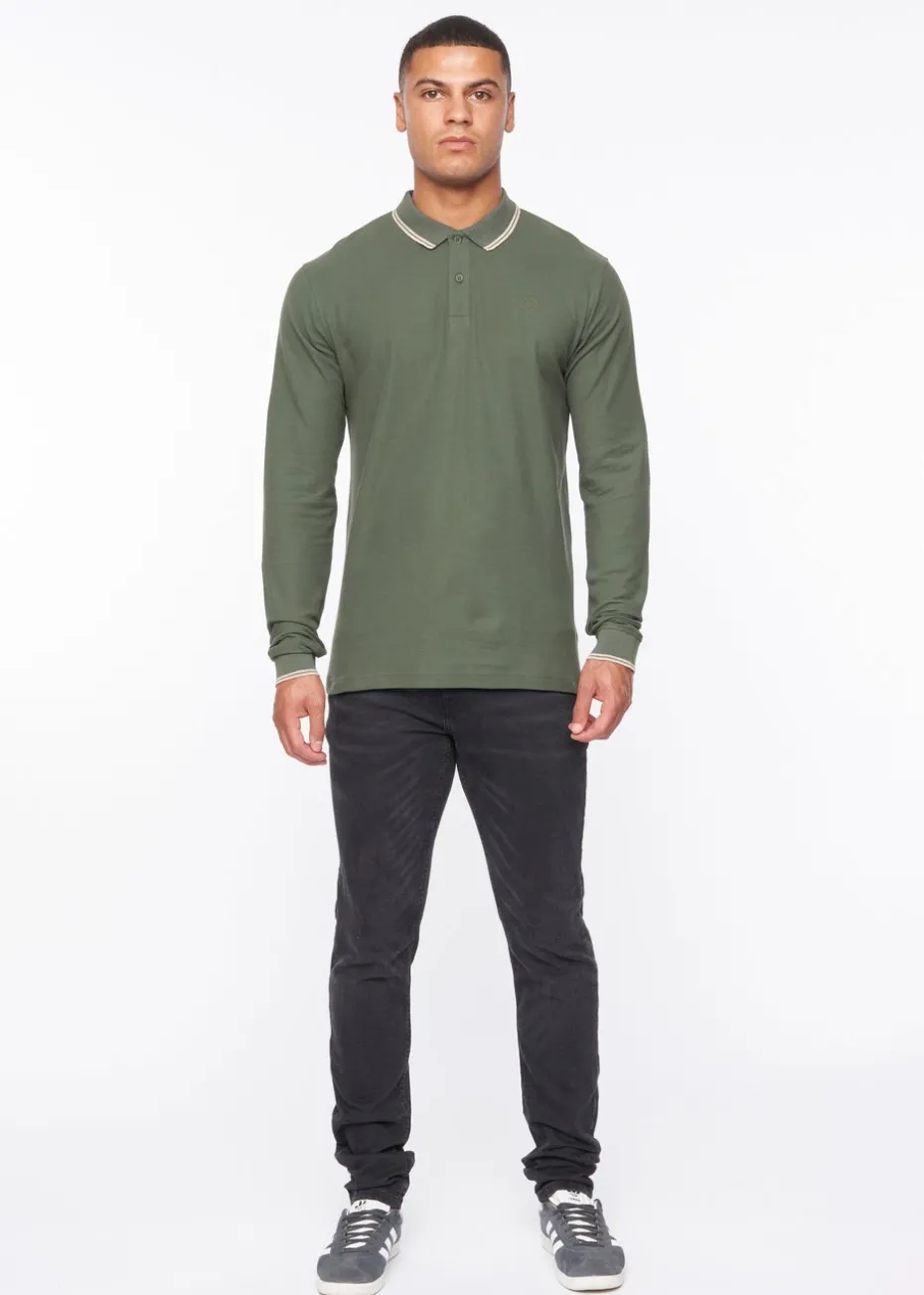Duck & Cover Forest Green Roxberry Long Sleeve Polo