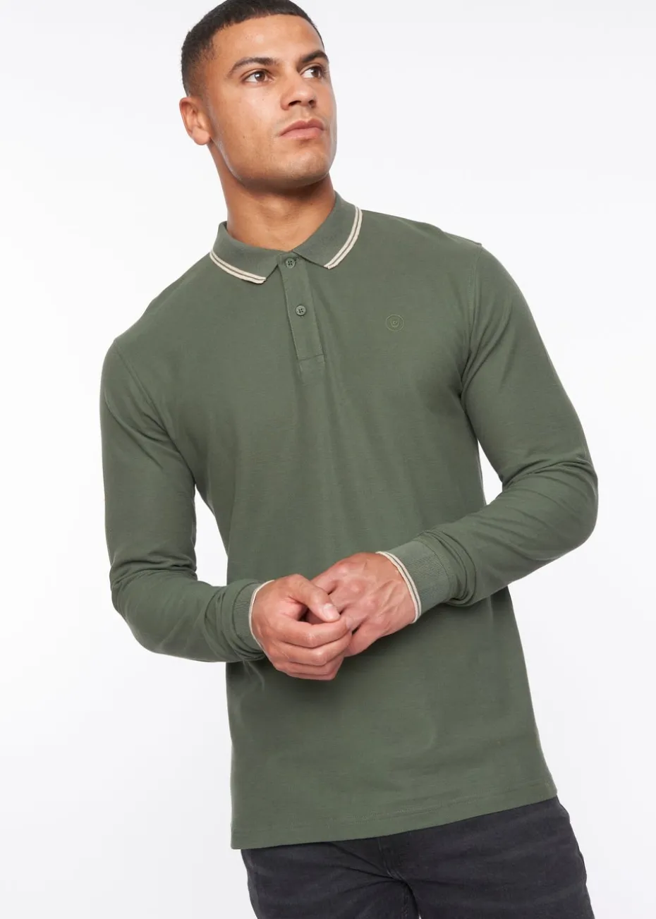 Duck & Cover Forest Green Roxberry Long Sleeve Polo