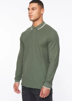 Duck & Cover Forest Green Roxberry Long Sleeve Polo