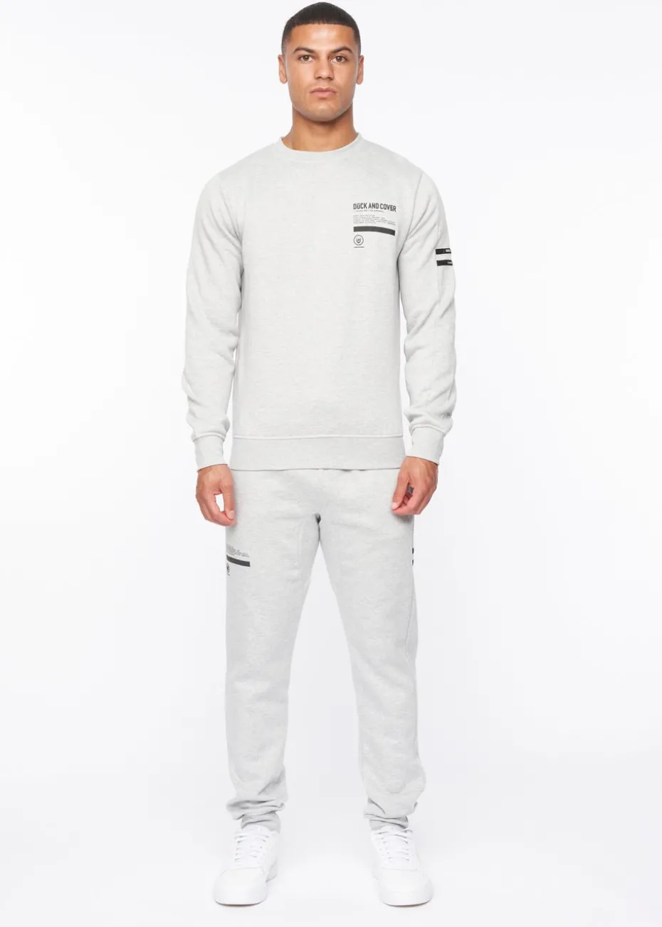 Duck & Cover Grey Marl Jennerkins Crew Sweatshirt