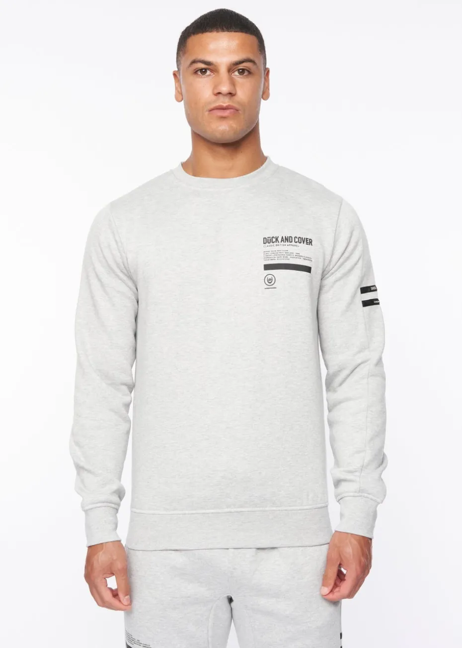 Duck & Cover Grey Marl Jennerkins Crew Sweatshirt