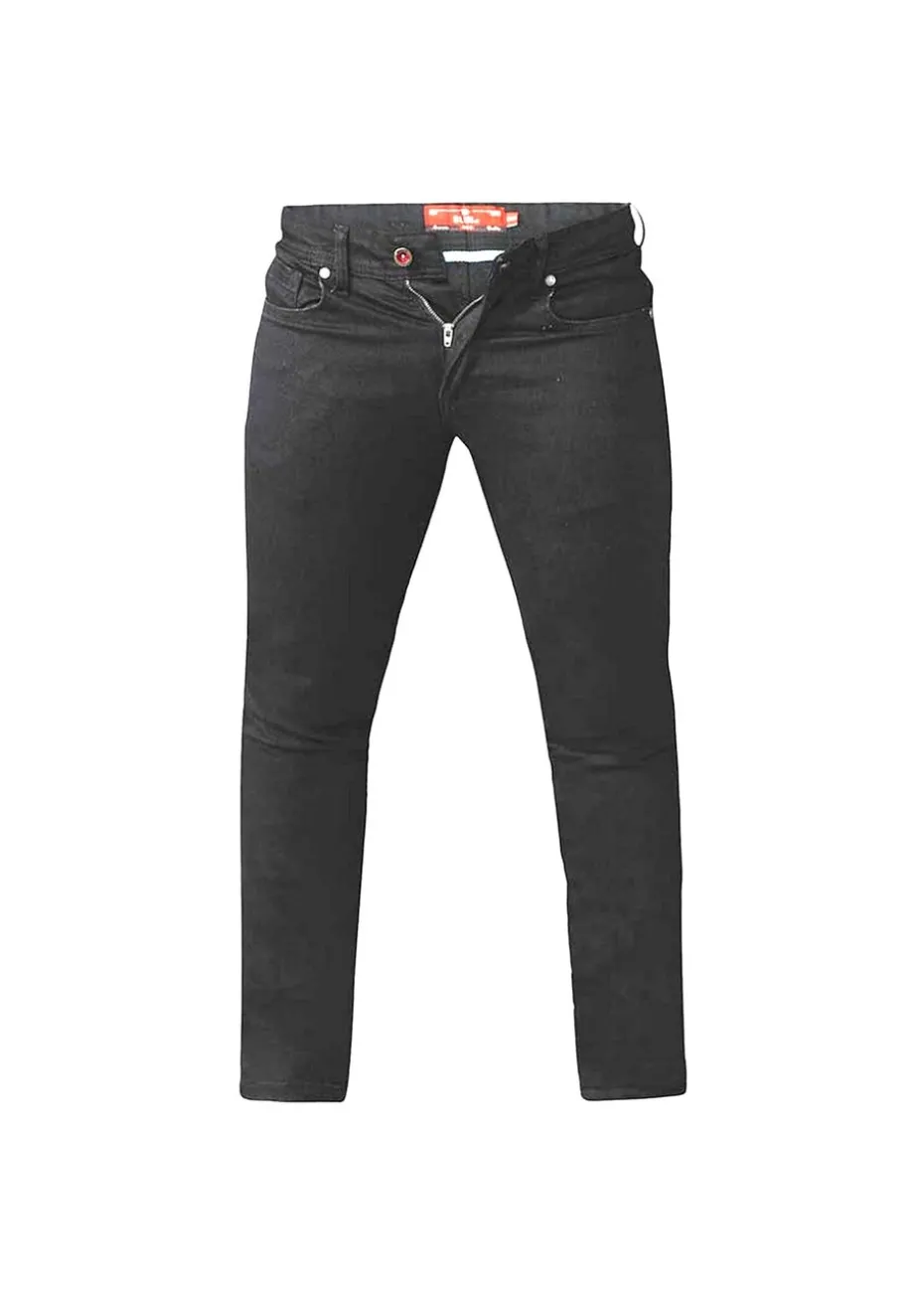 Duke Black Claude Stretch Tapered Stretch Kingsize Jeans