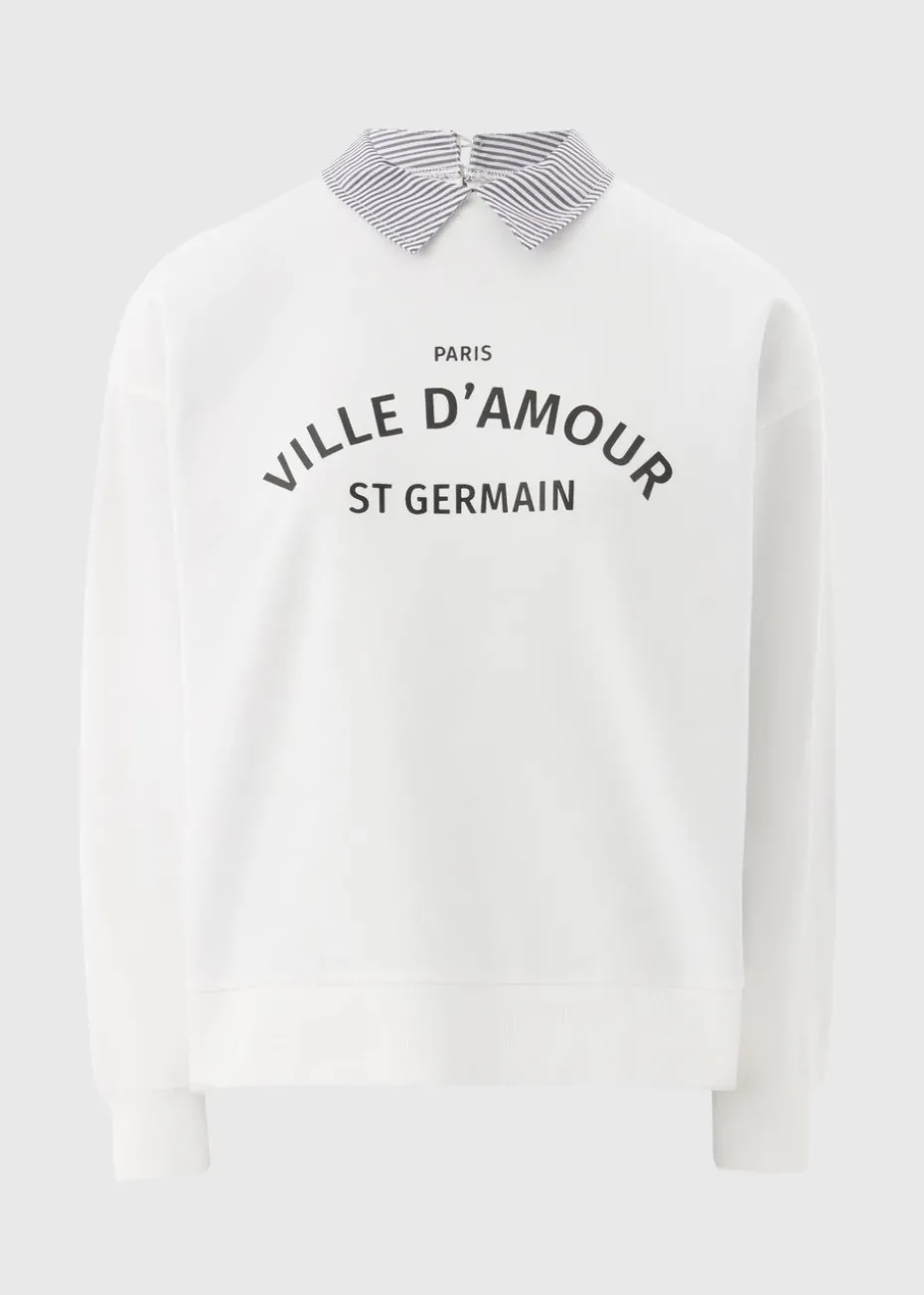 Ecru St Germain Collared Sweatshirt