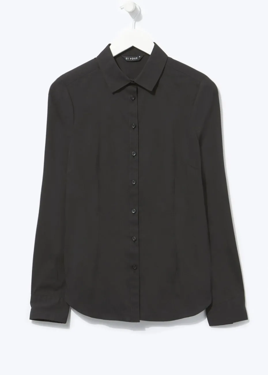 Et Vous Black Essential Blouse