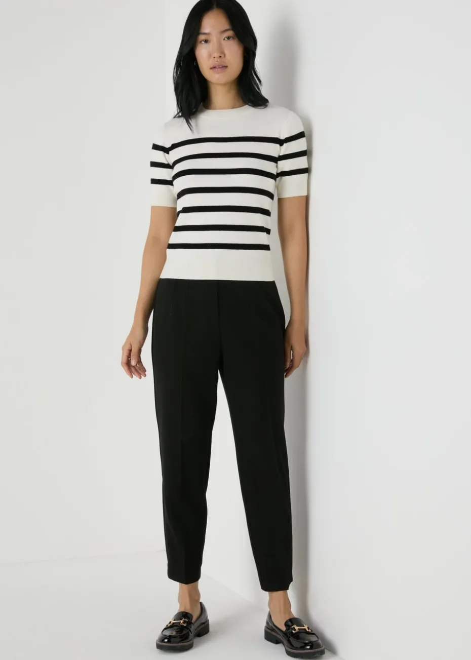 Et Vous black Regular Length Tapered Trousers