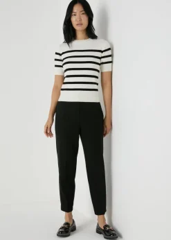 Et Vous black Short Length Tapered Trousers