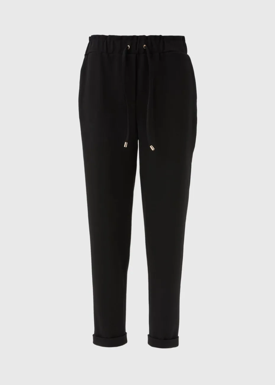 Et Vous Black Tapered Ponte Trousers
