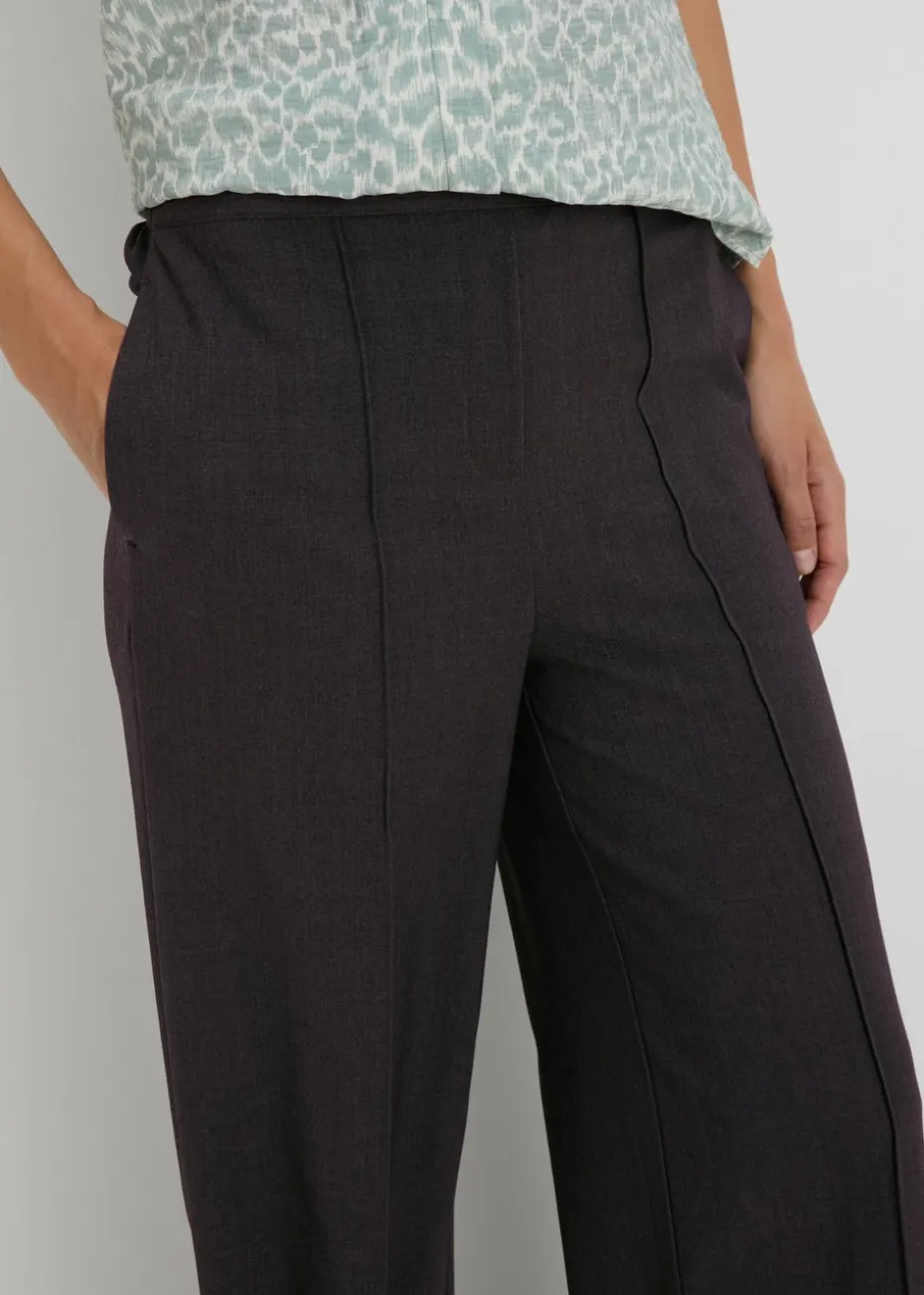 Et Vous Grey Regular Wide Leg Trousers