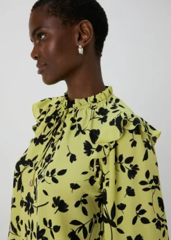 Et Vous Lime Floral Blouse