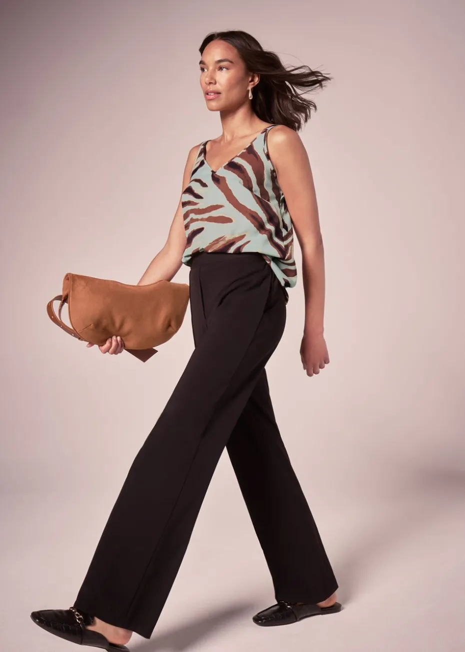 Et Vous Sage Zebra Cami Top