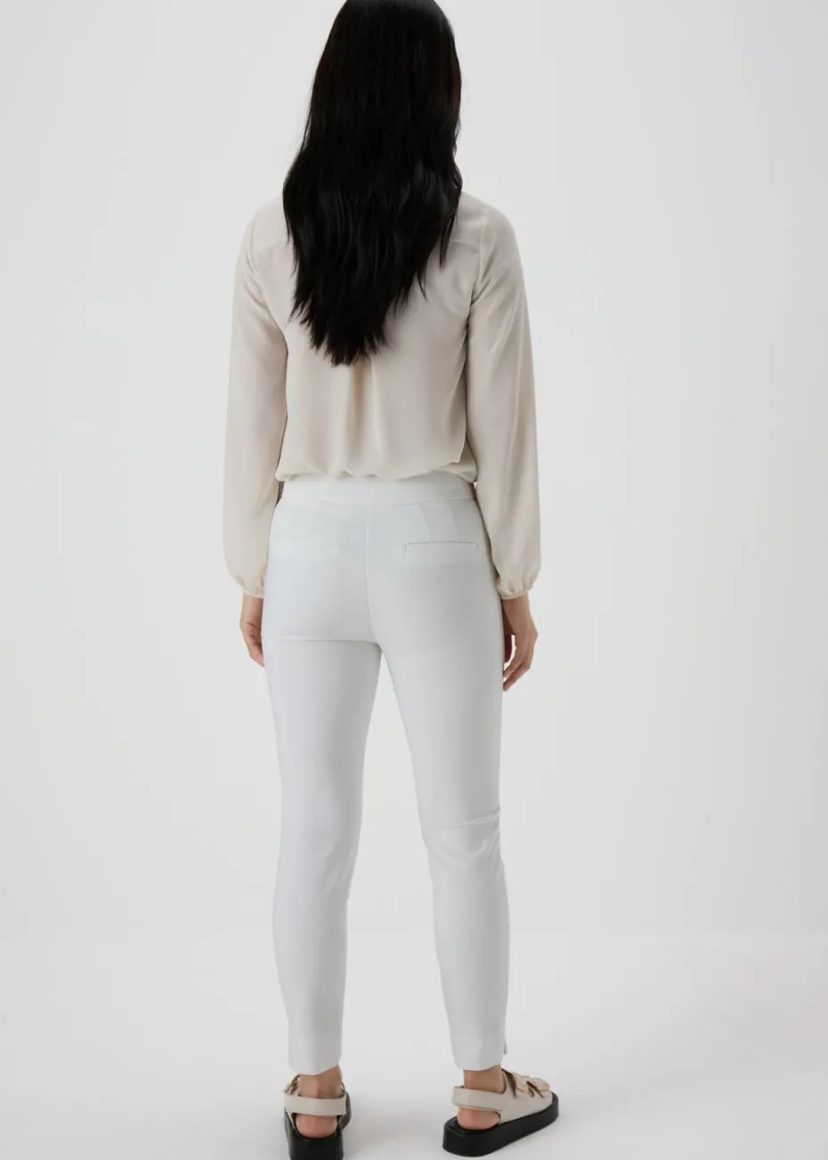 Et Vous White Capri Trousers