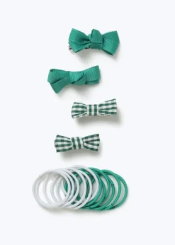 Flitzy Back To School Green Hair Set