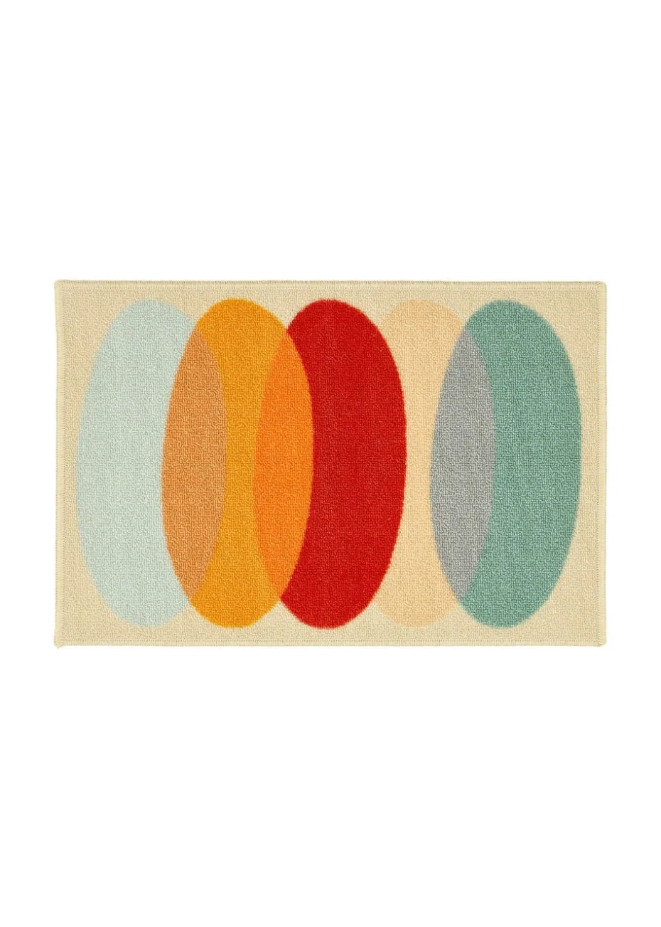 FloorMatters Printed Loop Retro Lead Washable Runner and Mat