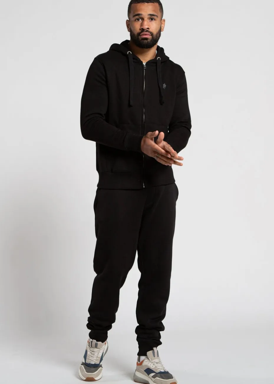 French Connection Black Cotton Blend Joggers