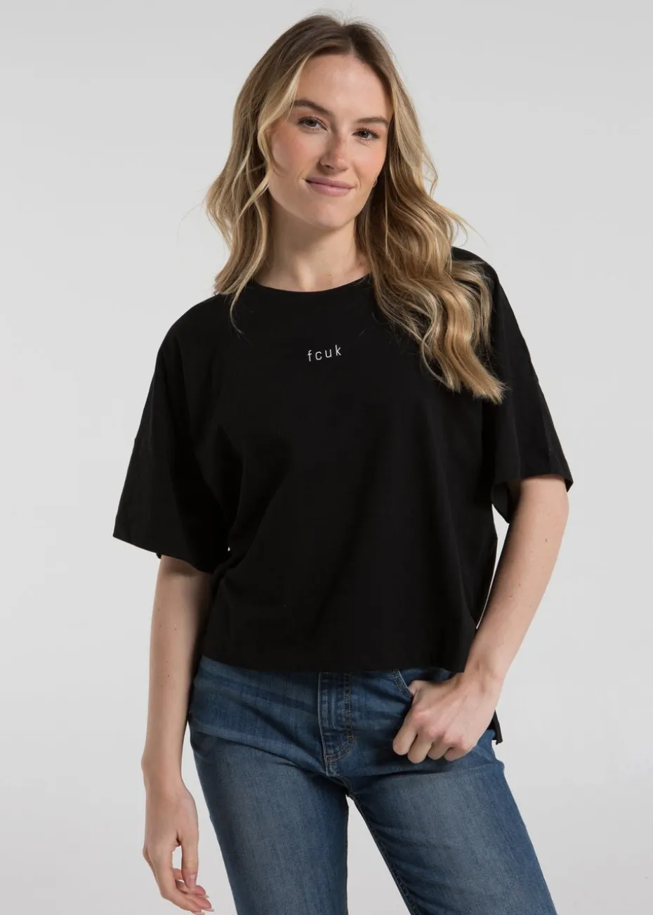 French Connection Black 2-Pack Cotton Printed Short Sleeve T-Shirts