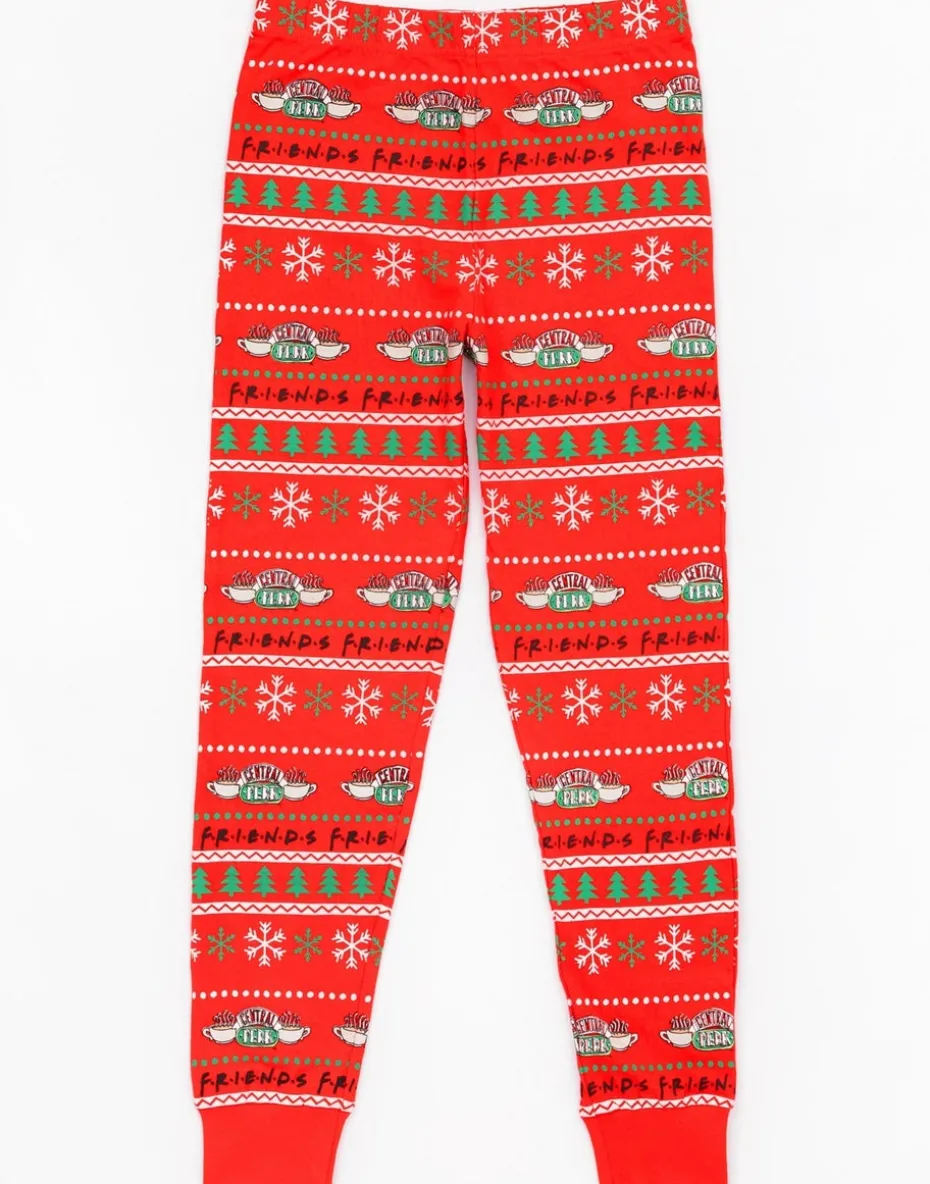 Friends Girls Red Long Sleeve Long Leg Pyjama Set (7 - 14 Years)