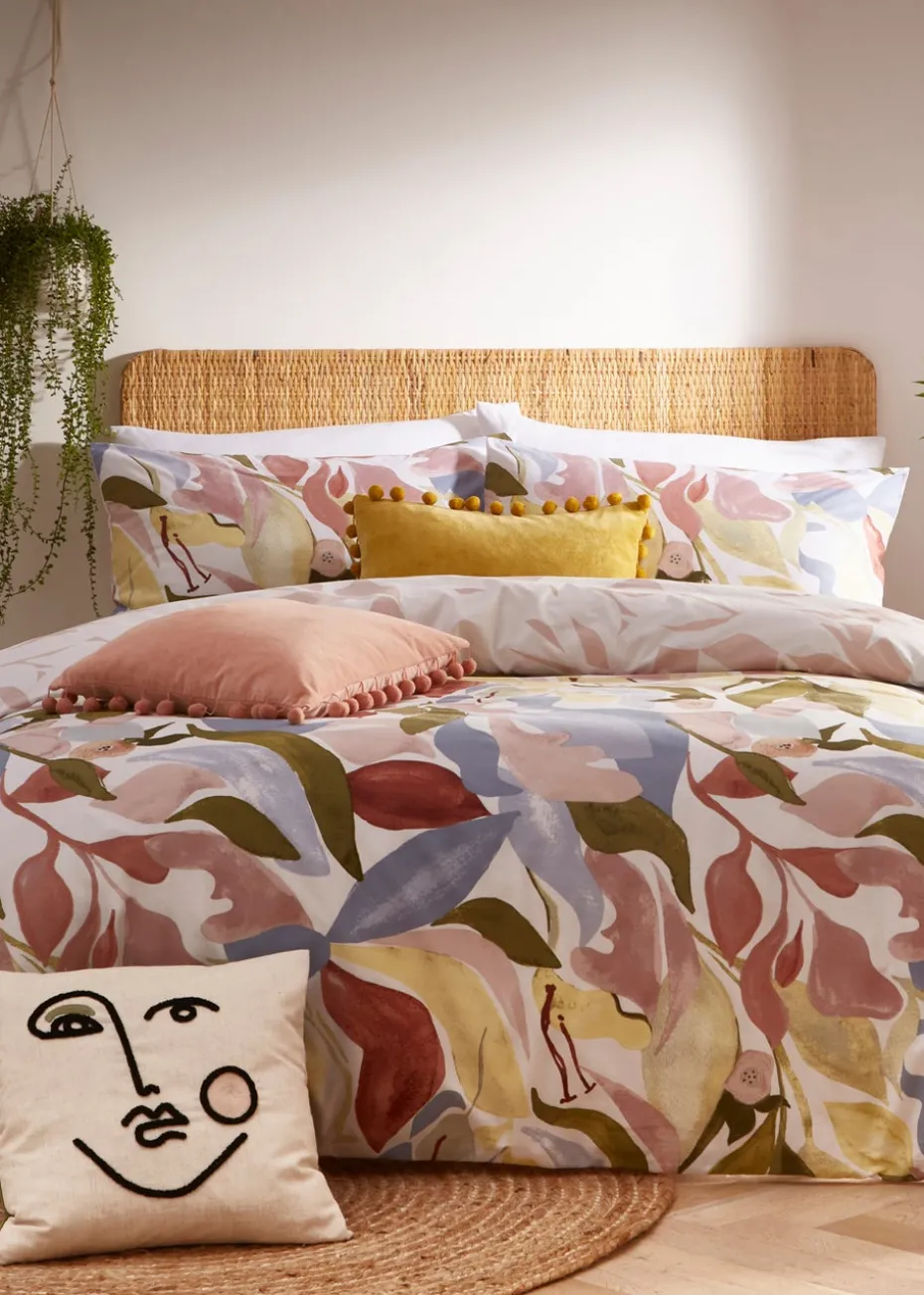furn. Amarosa Abstract Floral Duvet Cover Set Pink