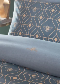 furn. Bee Deco Geometric Duvet Cover Set
