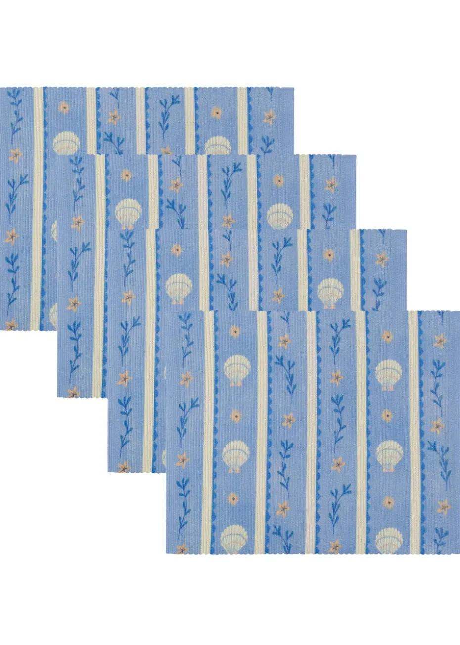 furn. Blue Sea Shells Indoor/Outdoor Placemats