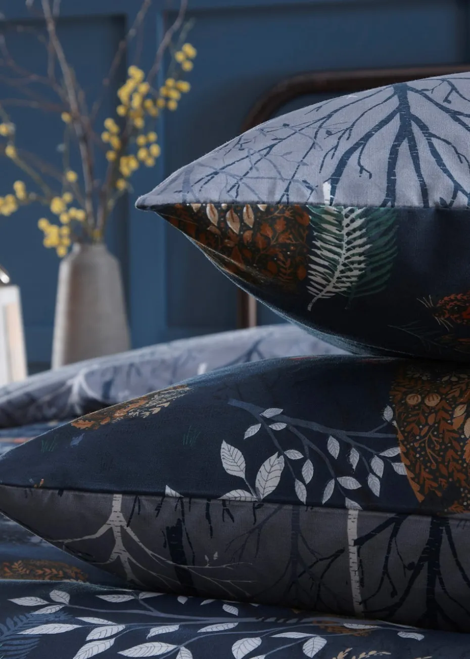 furn. Forest Fauna Woodland Duvet Cover Set Navy