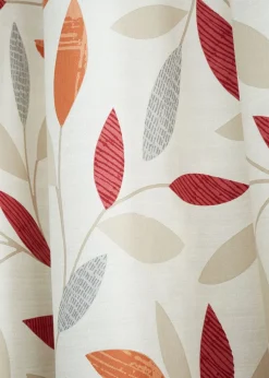 Fusion Beechwood Red Eyelet Curtains
