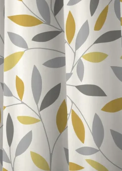 Fusion Beechwood Yellow Eyelet Curtains