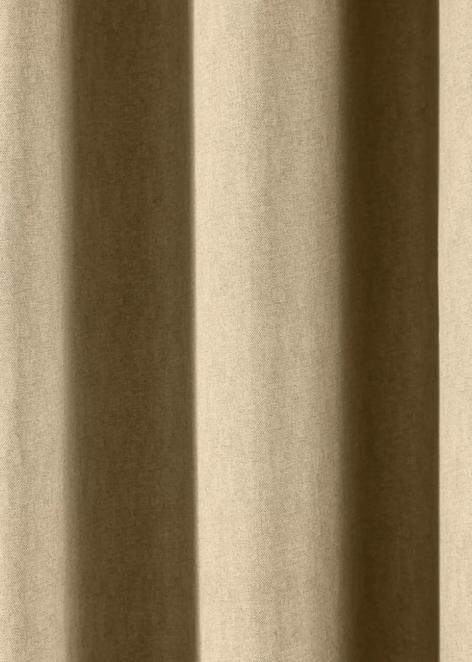Fusion Cannes Woven Natural Eyelet Curtains