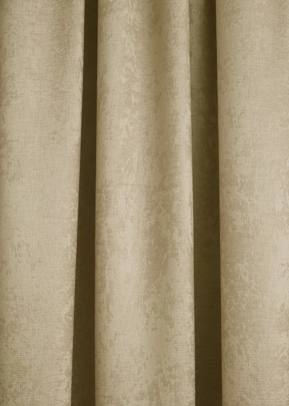 Fusion Galaxy Dimout Yellow Pencil Pleat Curtains