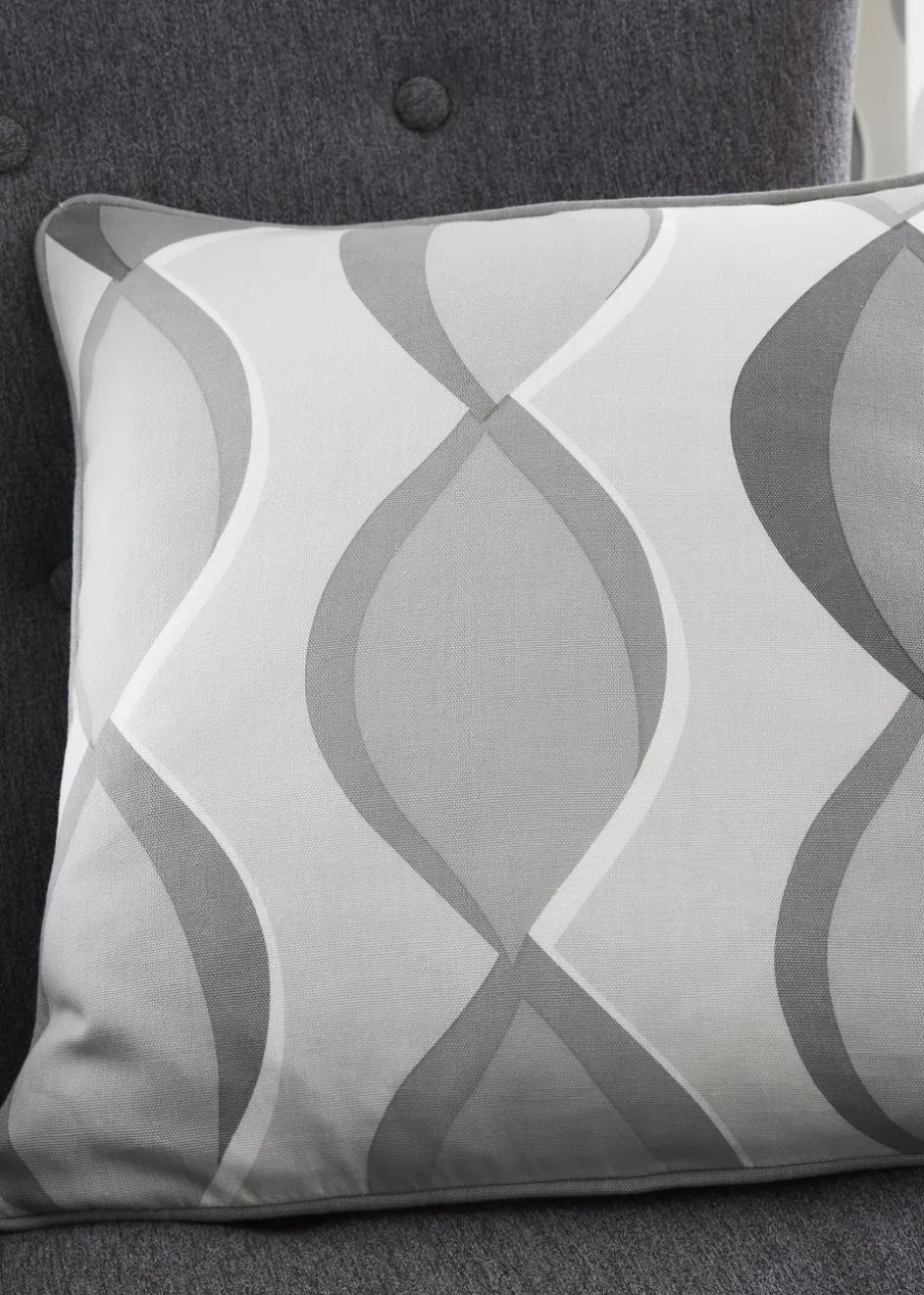 Fusion Lennox Grey Filled Cushion (43cm x 43cm)