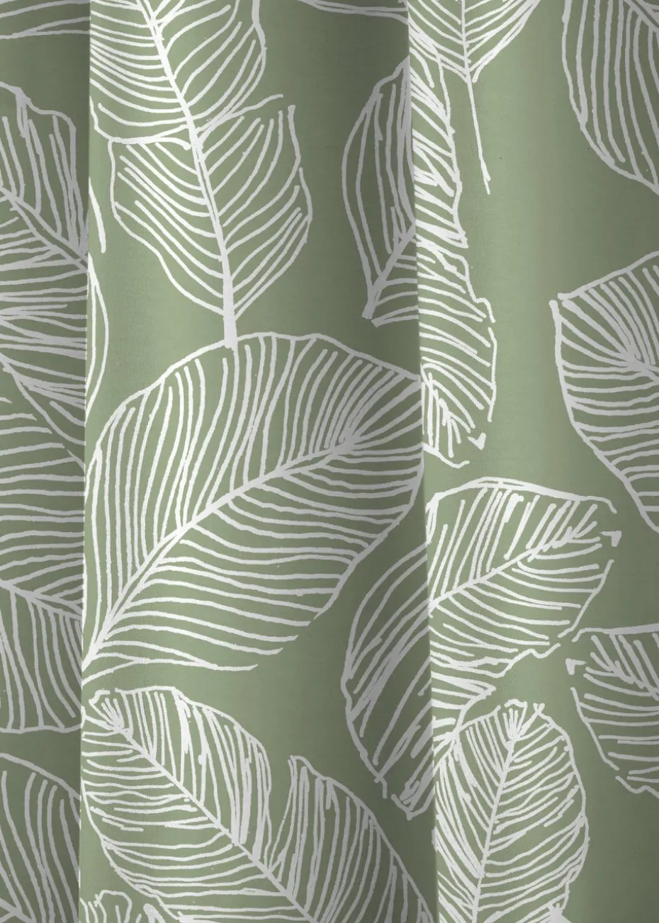 Fusion Matteo Green Eyelet Curtains