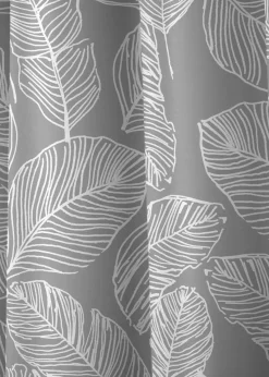 Fusion Matteo Grey Eyelet Curtains